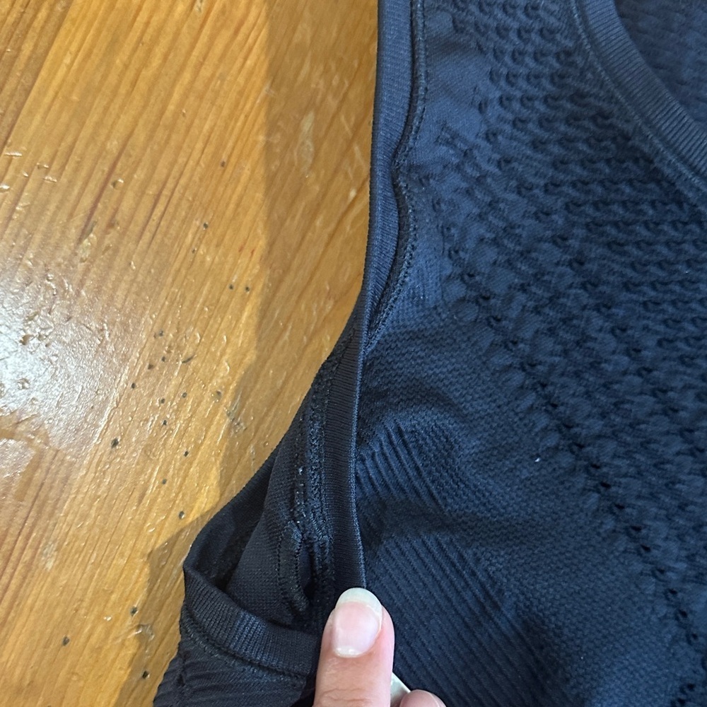 Athleta Midnight Blue Textured Crop Top - Picture 7 of 8